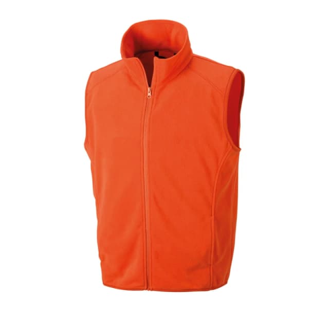 Result Core Mens Microfleece Gilet in Orange Size: XS Orange Male XS