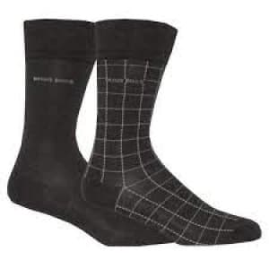 Hugo Boss 2 Pack Socks Charcoal