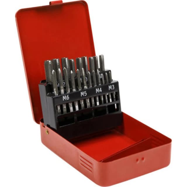 Loops 21pc Metric Tap Set - M3 to M12 - Manual Socket Threading / Tapping Bit Tool Kit Multi