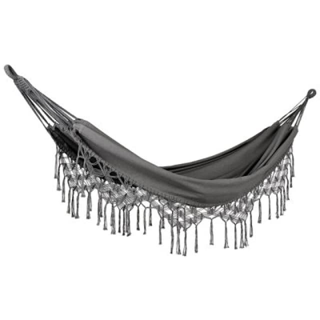 Beliani Boho Hammock Rocca Cotton Grey