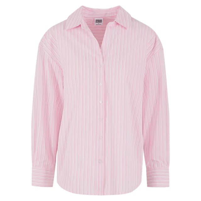 Urban Classics Oversized striped shirt For Her Urban Classics Oversized Striped Rose Female L