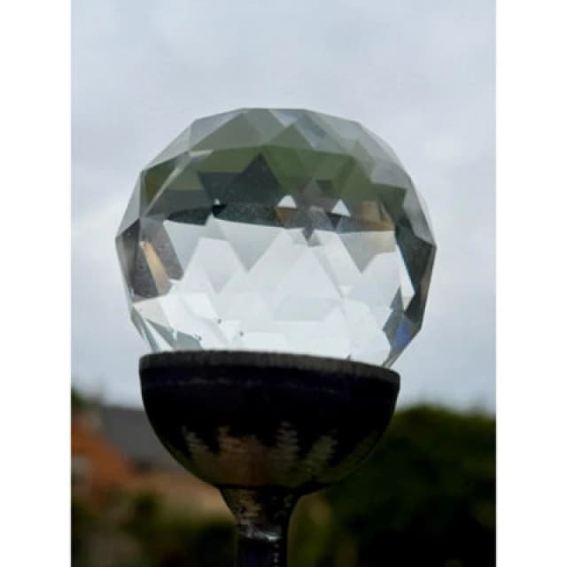 Poppy Forge 3 Feet 50mm Prism Marble Pin Garden Art (Pack Of 3) - Bare Metal/ready To Rust