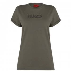 Hugo Boss The Slim T-Shirt Khaki Size L Women