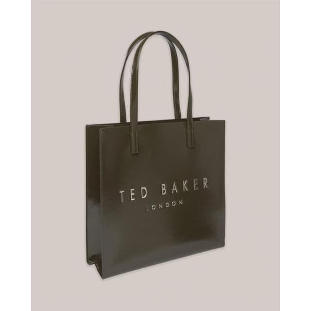Ted Baker Womens Crinkle Icon Leather Tote Bag Khaki female One Size