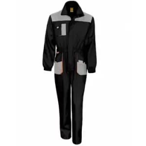 Result Unisex Work-Guard Lite Workwear Coverall (Breathable And Windproof) (Pack of 2) (4XL) (Black / Grey / Orange) - Black / Grey / Orange