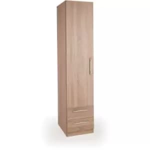 Holborn Oak Bedroom Furniture Range - 1 Door 2 Drawer Wardrobe