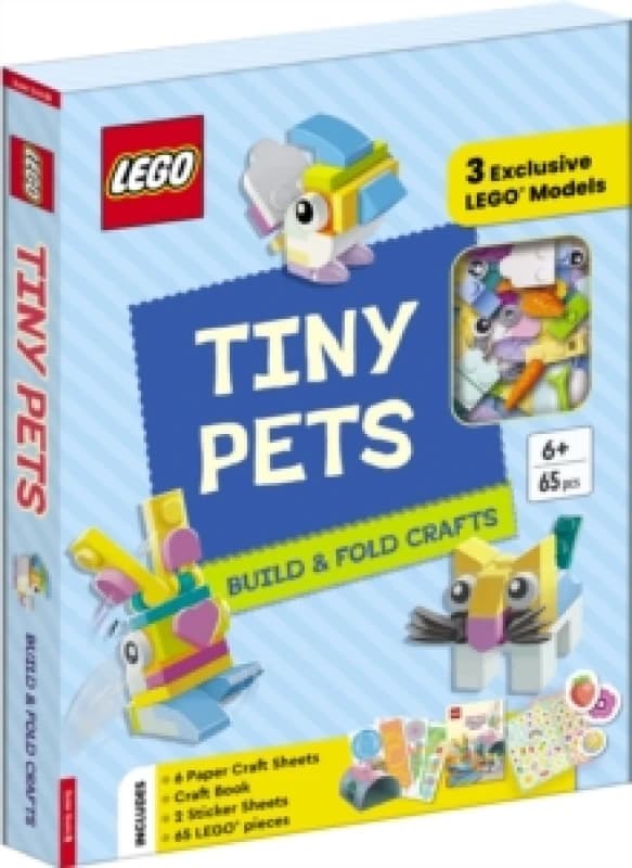 LEGO Books. Tiny Pets: Build and Fold Crafts (with 3 exclusive models, 65 pieces, craft book, craft sheets and stickers) Hardback