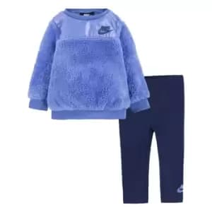 Nike Sherpa Crew Sweater Set Baby Girls - Blue