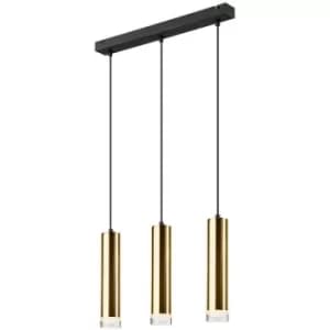 Diego Bar Pendant Ceiling Light Gold, 3x E27