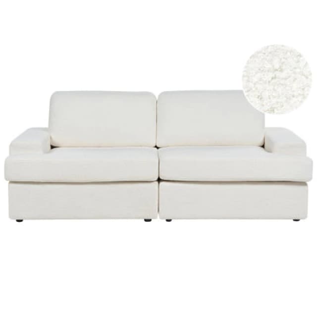 Beliani Sofa 3 Seater Alla Boucle Off-White