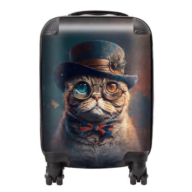 Warren Reed - Designer Scottish Fold Cat Splashart Suitcase Size: Large Multicolor Unisex Large