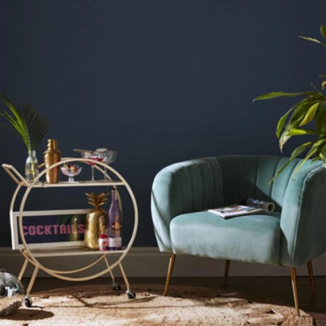 Envy Stitch Please Twilight Navy Textured Plain Wallpaper