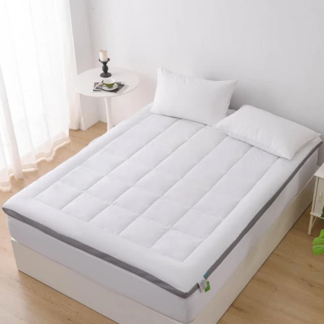 Glamhaus Gel Memory Foam Mattress Topper - Oeko Tex 100 & Silvadur - Double White