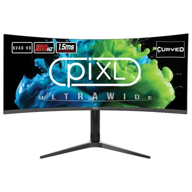 piXL piXL 34" 165Hz UltraWide QuadHD Curved Gaming Monitor (CM34C7) CM34C7