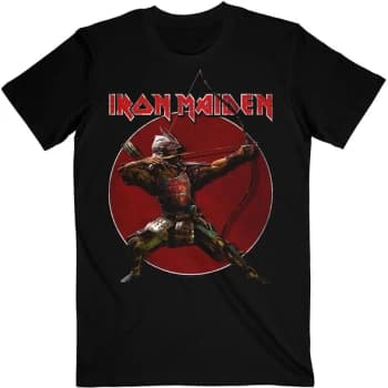 Iron Maiden - Senjutsu Eddie Archer Red Circle Unisex Large T-Shirt - Black