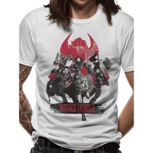 Justice League Movie - Fight Mens Medium T-Shirt - White