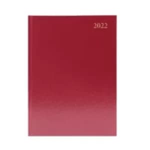 Desk Diary Week To View A4 Burgundy 2022 KFA43BG22