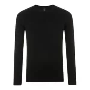 SOLS Mens Ginger Crew Neck Sweater (3XL) (Black)