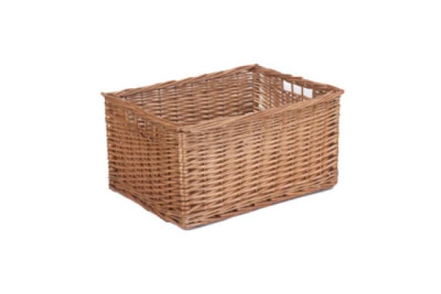 Red Hamper St018-03 Wicker Double Steamed Open Storage Basket Large