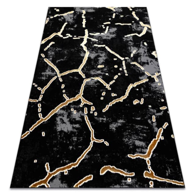 RugsX Allure Rug in Black Size: 80cm x 150cm Black Unisex 80cm x 150 cm
