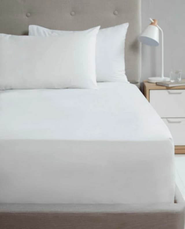 Homespace Direct Ltd Flat Sheet 180Tc Percale White King Size Sheet Suitable For Deep Mattresses