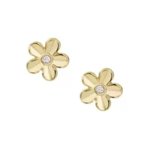 Val Vintage Vacation Gold-Tone Stainless Steel Stud Earrings