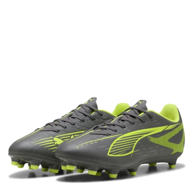 Puma Mens PUMA Ultra 5 Play Firm Ground Football Boots Silver/Yellow male 8 (42)