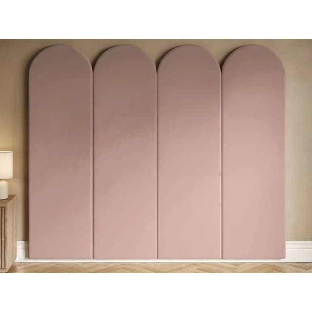 Solace+Co Cirrus Headboard Wall Panels Kingsize Velvet in Pink Pink Unisex
