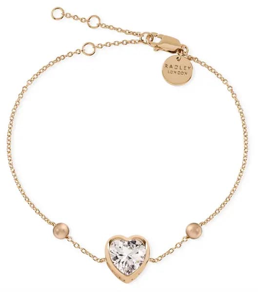 Radley RYJ3218 Crystal Heart Bracelet Rose Gold Jewellery