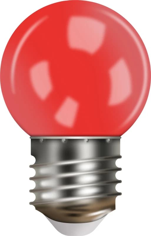 Easy-Connect Festoon 2W Red Coloured LED Golf Ball Anti Shatter Polycarbonate G45 E27 ELV-610753 Festoon Bulb
