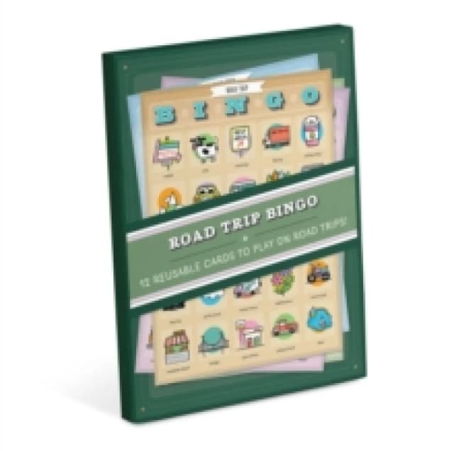 Knock Knock Roadtrip Bingo, 12 Reusable Cards for Road Trips Cards