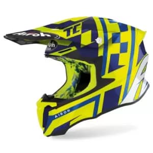 Airoh Twist 2.0 TC21 Motocross Helmet, blue-yellow, Size 2XL, blue-yellow, Size 2XL