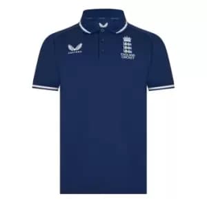 Castore England Cricket SS Polo Shirt - Blue