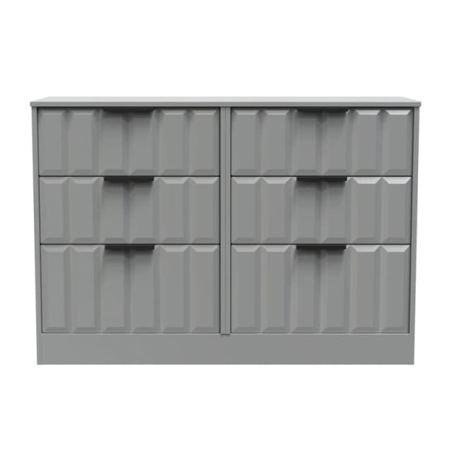 Ready Assembled 2 U Seattle 6 Drawer Bed Box (Ready Assembled) in Grey Size: Large Grey Unisex Large