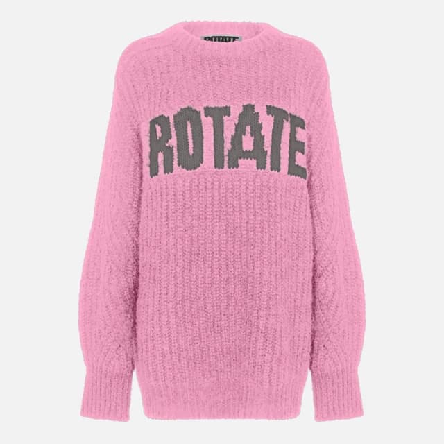 ROTATE Birger Christensen Knitted Logo Sweater Lilac female 8