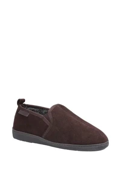 Hush Puppies 'Arnold' Suede Classic Slippers Brown