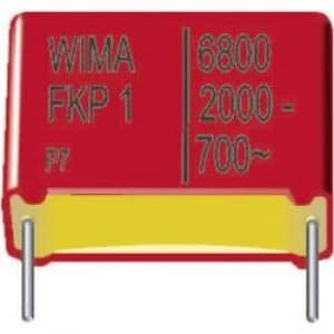 FKP thin film capacitor Radial lead 0.01 uF 1250 Vdc 10 22.5mm L x W x H 26.5 x 7 x 16.5mm Wima FKP1R021005D00KSS