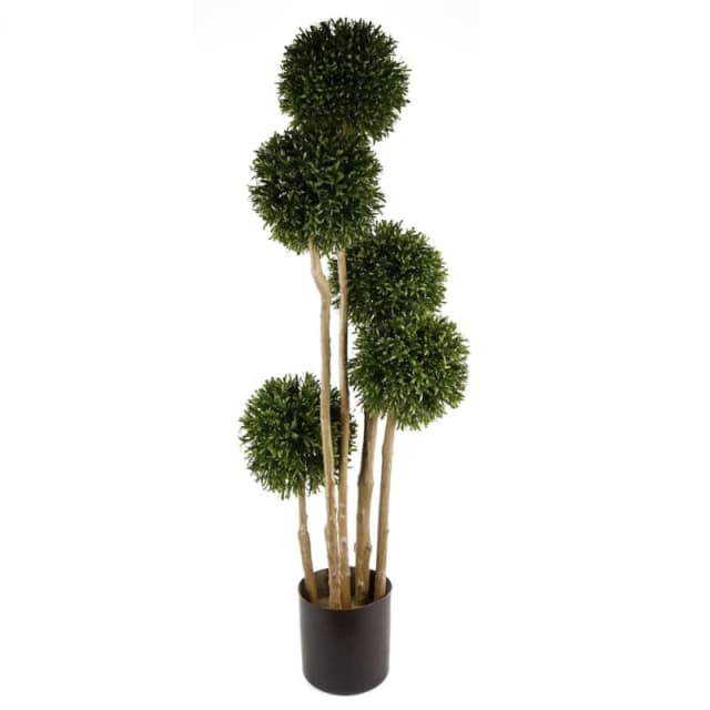 Leaf Artificial Topiary Balls Topiary - 480 Leaves UV PROTECTED OUTDOOR Botanik Green