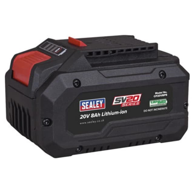 Sealey CP20VBP8 20v SV20 Cordless Li-ion Power Tool Battery 8ah CP20VBP8 Battery Amp Hours: 8ah