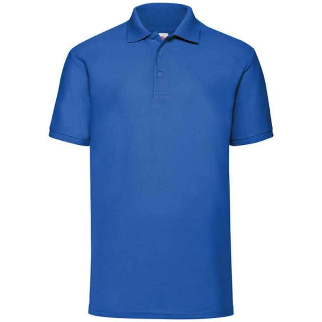 Fruit Of The Loom Fruit of the Loom Men Pique Polo Shirt in Blue Size: Small Blue S Male 5063470854547