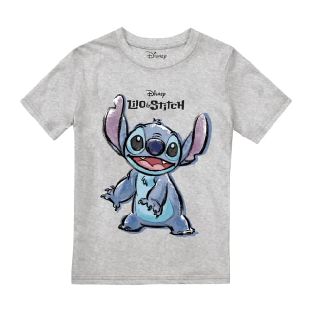 Lilo & Stitch Lilo & Stitch Sketch T-Shirt Grey Grey