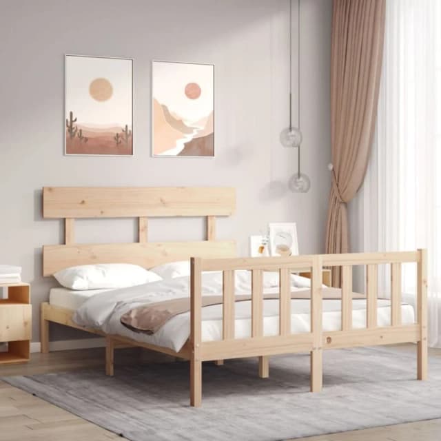 VIDAXL Bed Frame without Mattress 120x200cm Solid Wood Pine Vidaxl 8720845984366