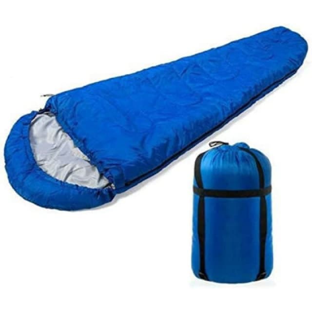 MANTRARAJ Mummy Shape Sleeping Bag Warm Single For Adults All Seasons Camping Backpacking Sleeping Bag Blue unisex