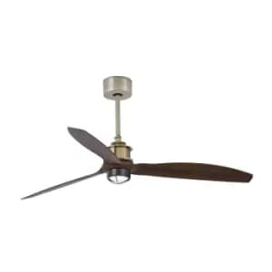 Just LED Old Gold, Wood Ceiling Fan with DC Smart Motor - Remote Included, 3000K
