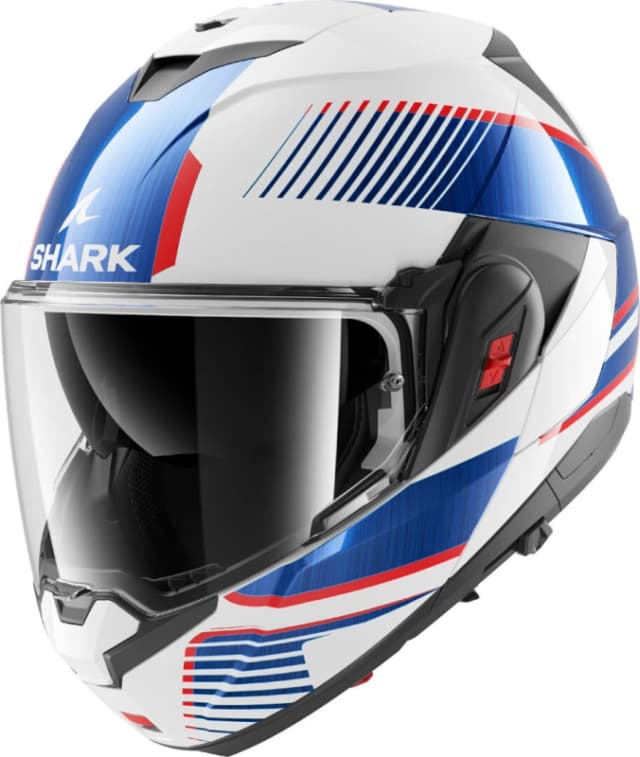 Shark Oxo Sikter Helmet, white-red-blue, Size M for Men
