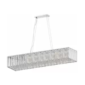 Impex Diore 11 Light Oblong Chrome Crystal