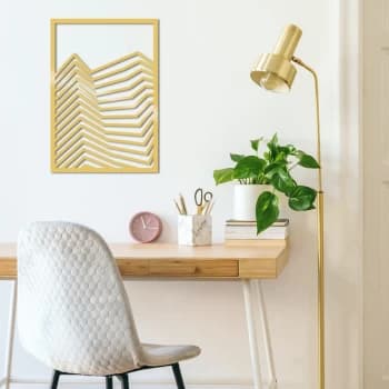 L?nes Metal Decor - Gold Gold Decorative Metal Wall Accessory