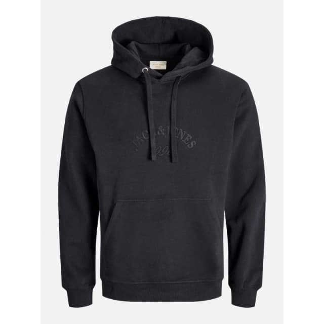 Jack and Jones Mens Pull Over Hoodie Black JJ male S