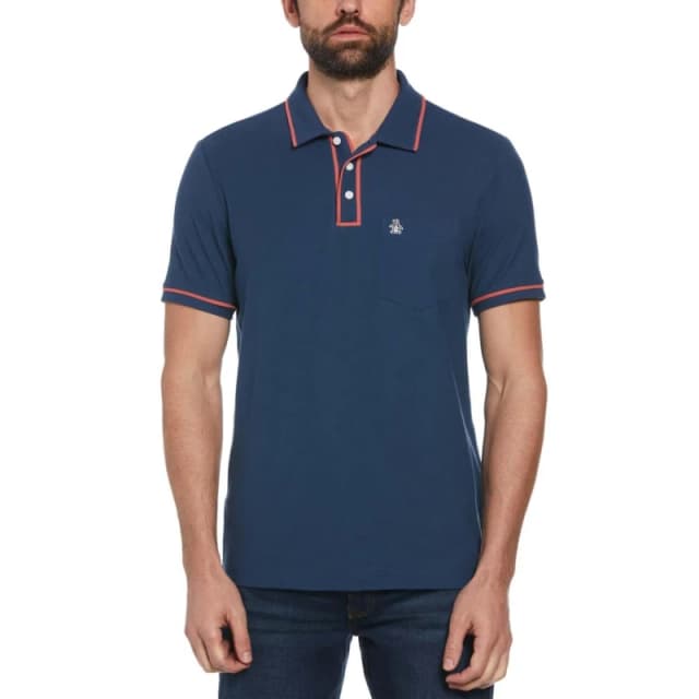 Original Penguin Earl Original Pique Polo Shirt - Blue Blue M
