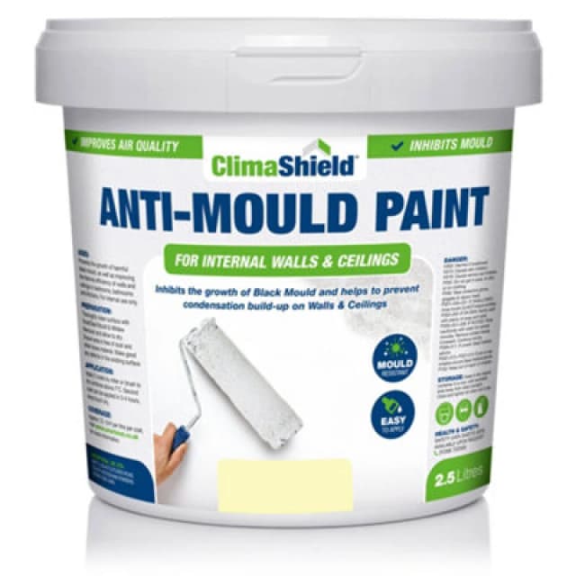 Smartseal Anti Mould Paint - Devon Cream (2.5L) For Bathroom, Kitchen And Bedroom Walls & Ceilings, Yellow 5.061E+12